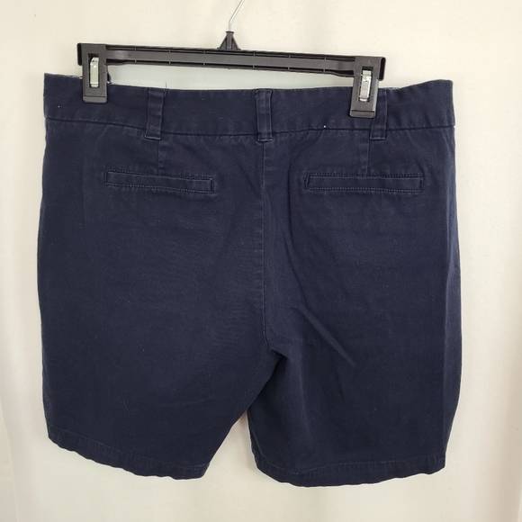 (539) Land and Sea Woman's Flat Front Shorts, Size: 10 Color: Navy Blue - Picture 12 of 15
